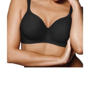 Women's Playtex US4824 Shape Lined Balconette Wirefree Bra (Black 42DDD